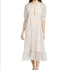 Capulet Izzy Sheer Rosebud Embroidery Dress